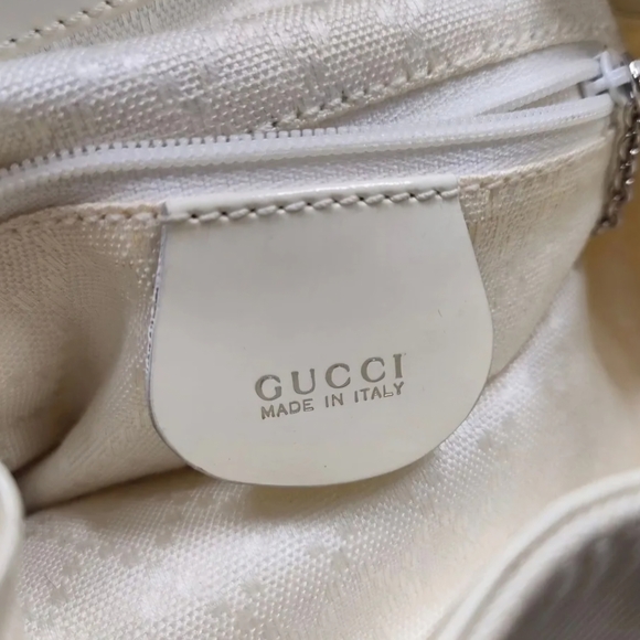 Gucci White Backpack with Bamboo Accent - Picture 6 of 8